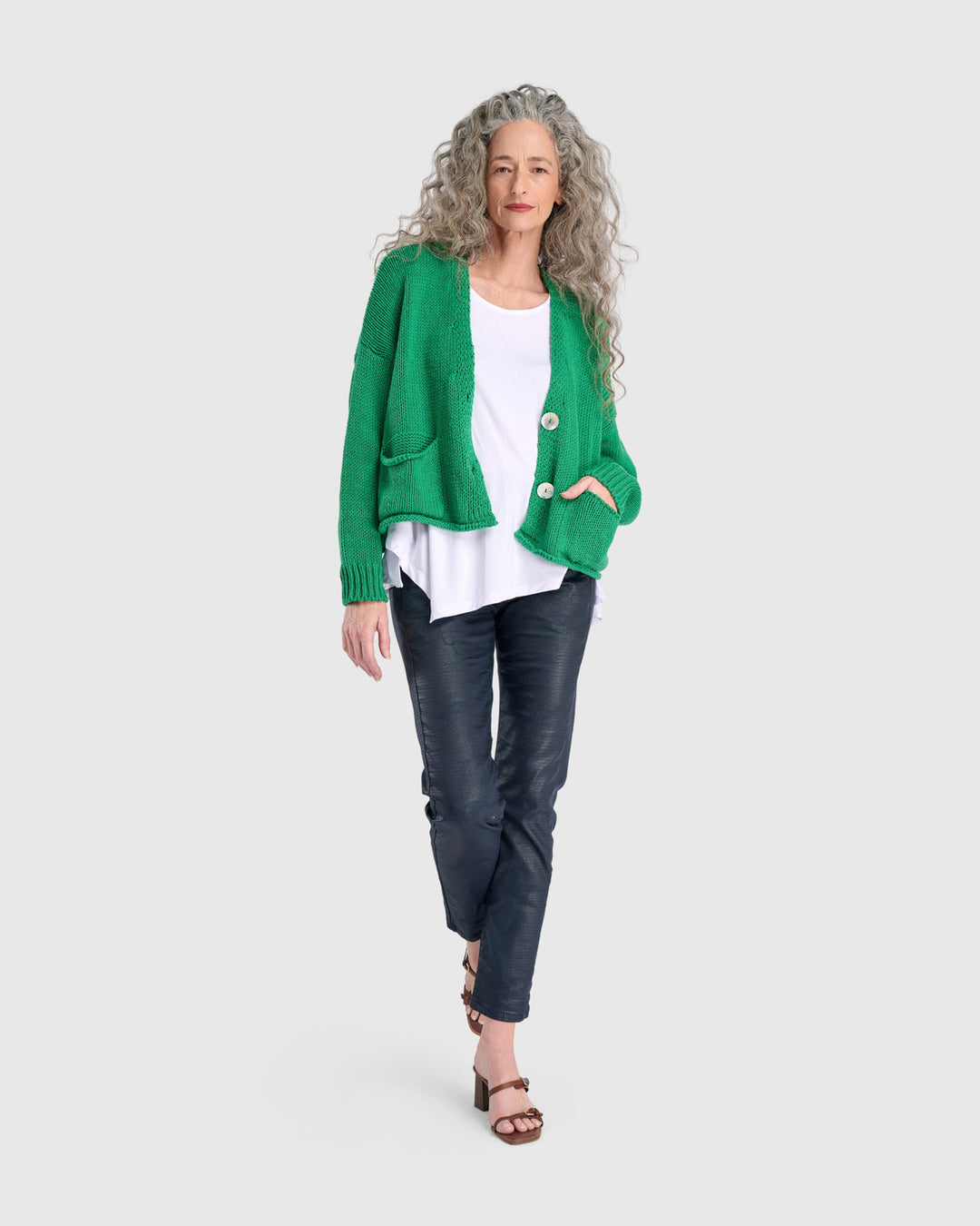 Simply Slouchy Cardigan, Green