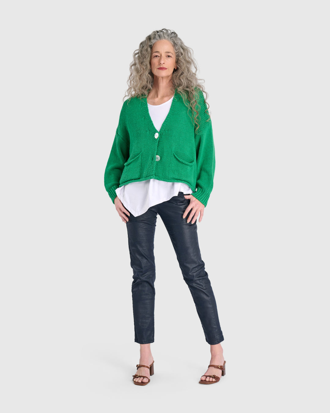 Simply Slouchy Cardigan, Green