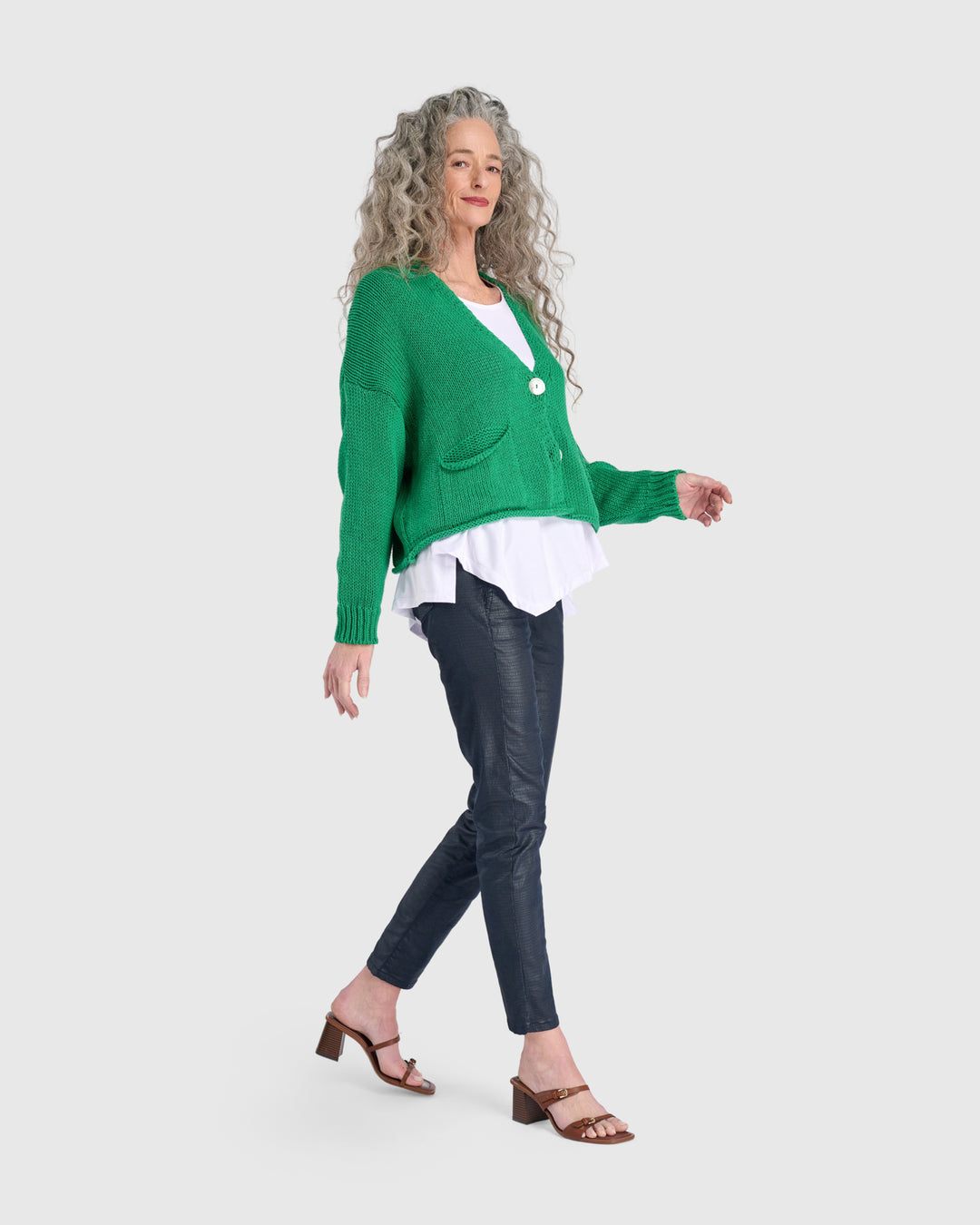Simply Slouchy Cardigan, Green