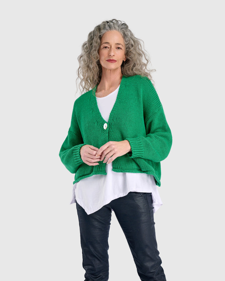 Simply Slouchy Cardigan, Green