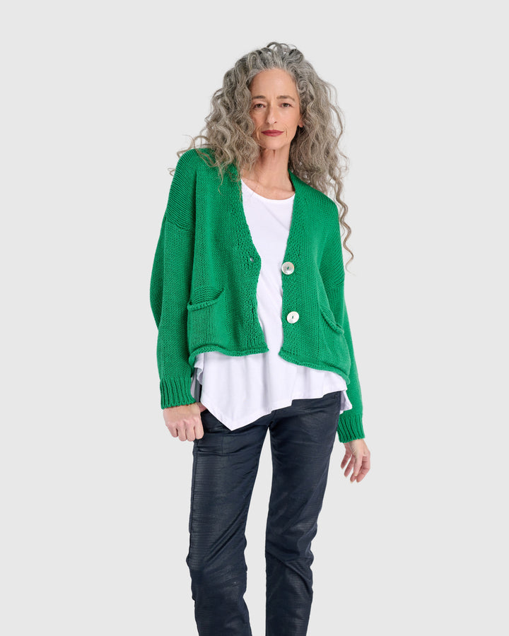 Simply Slouchy Cardigan, Green