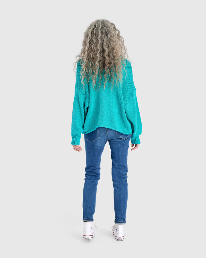 Simply Slouchy Cardigan, Turquoise