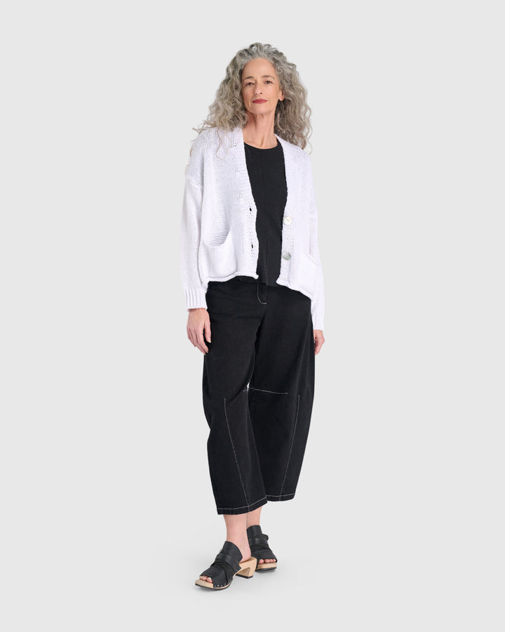 Simply Slouchy Cardigan, White