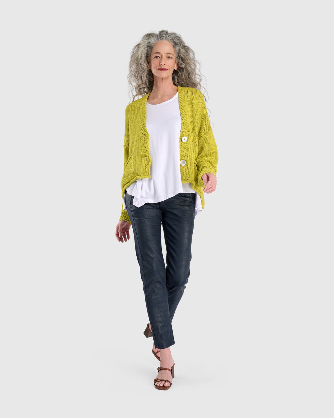 Simply Slouchy Cardigan, Yellow