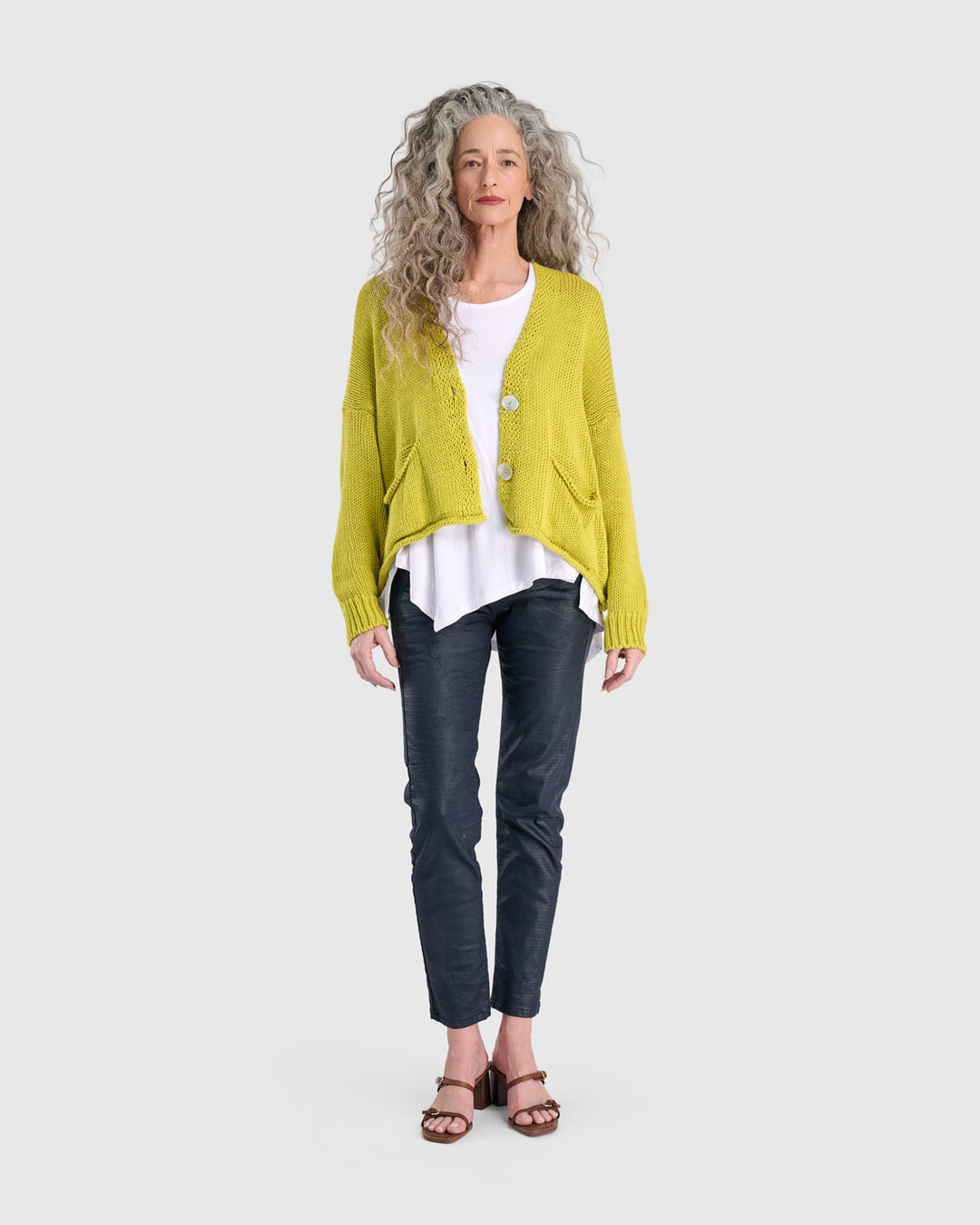 Simply Slouchy Cardigan, Yellow