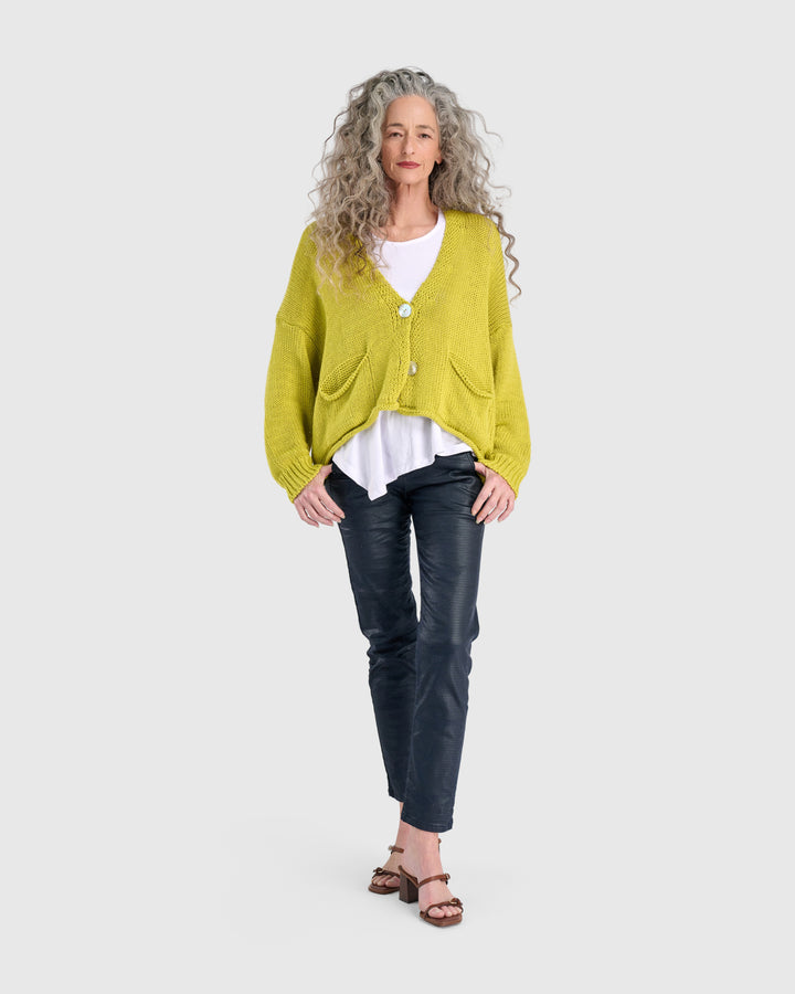 Simply Slouchy Cardigan, Yellow