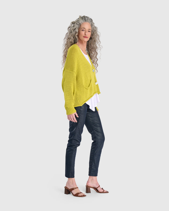 Simply Slouchy Cardigan, Yellow