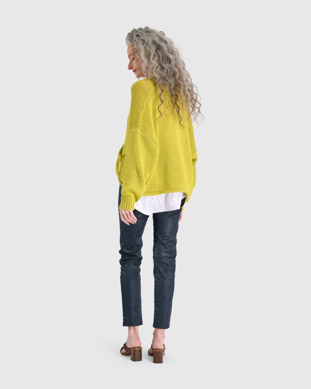Simply Slouchy Cardigan, Yellow