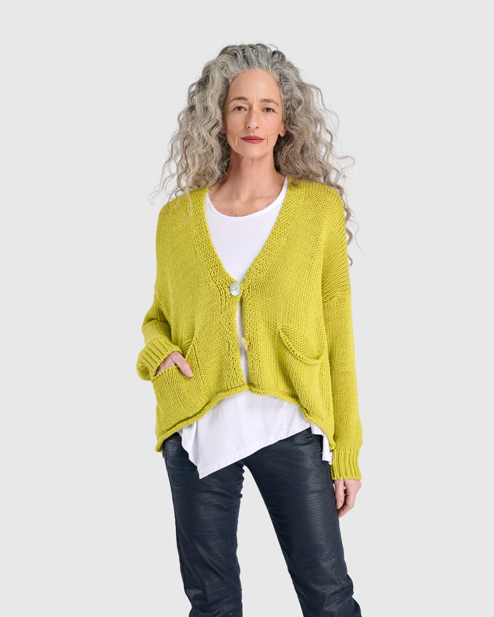Simply Slouchy Cardigan, Yellow