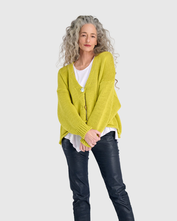 Simply Slouchy Cardigan, Yellow