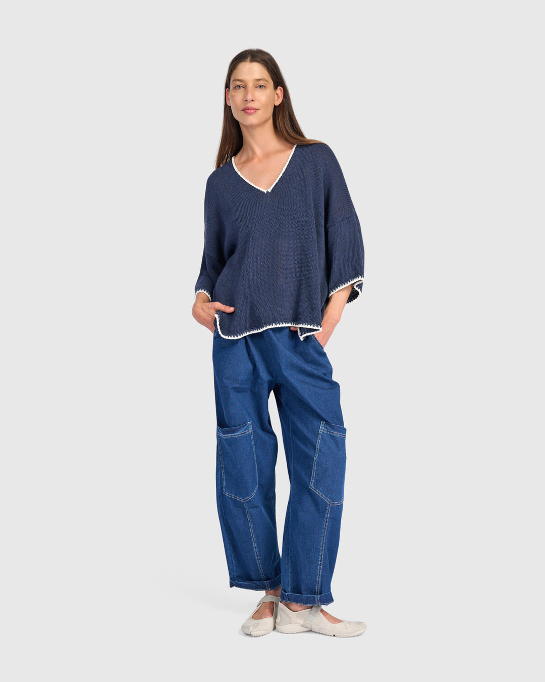 Sugarplum Sweater, Navy