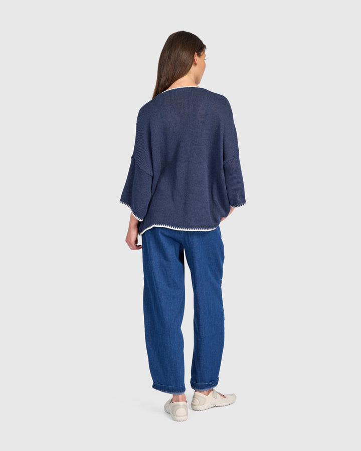 Sugarplum Sweater, Navy