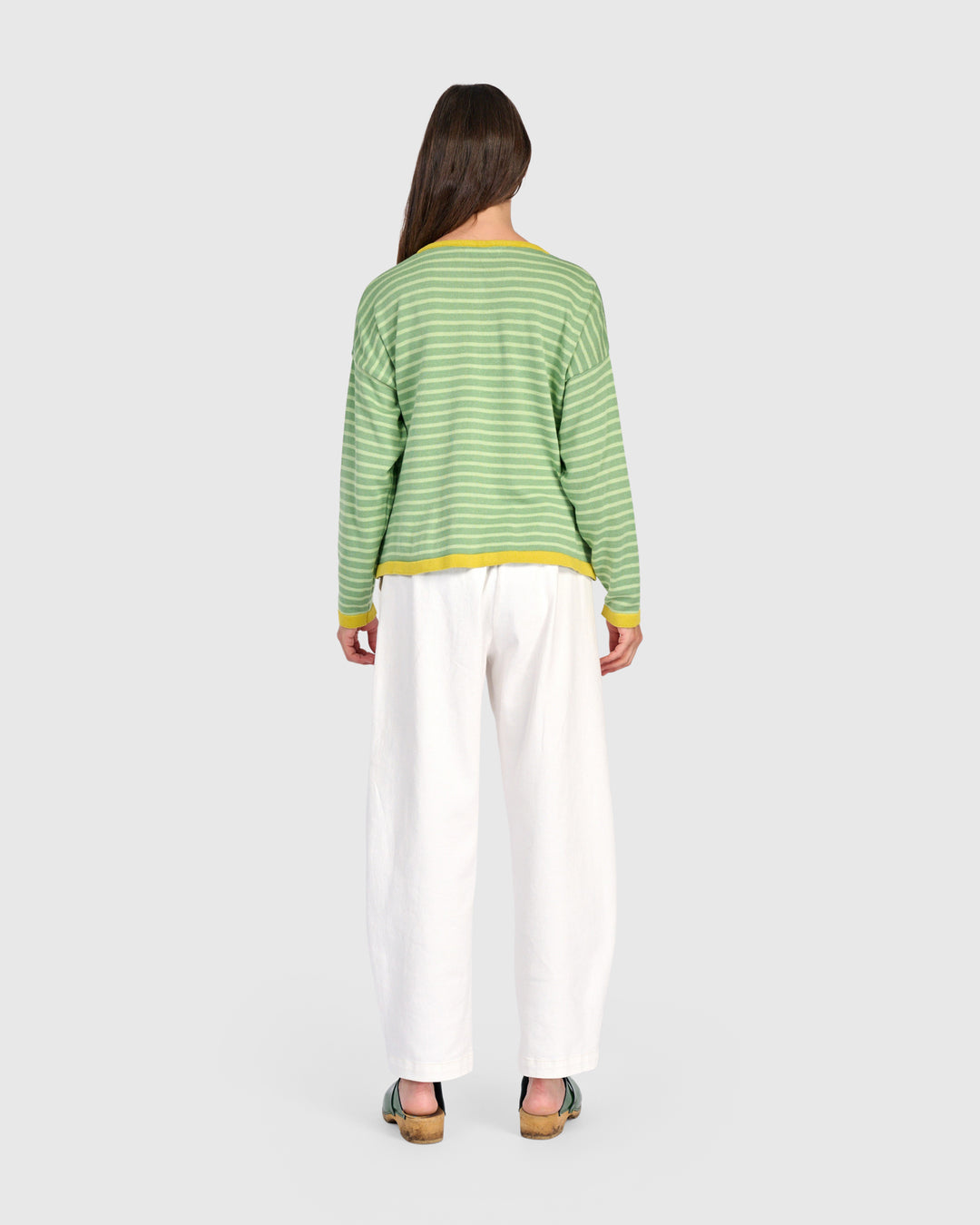 Thimble Trimmed Cardigan, Pistachio