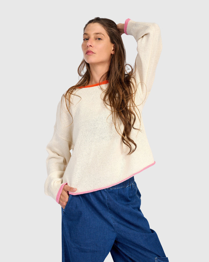 Pip Rollneck Pullover, Ivory