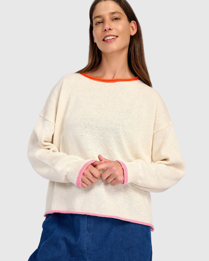 Pip Rollneck Pullover, Ivory