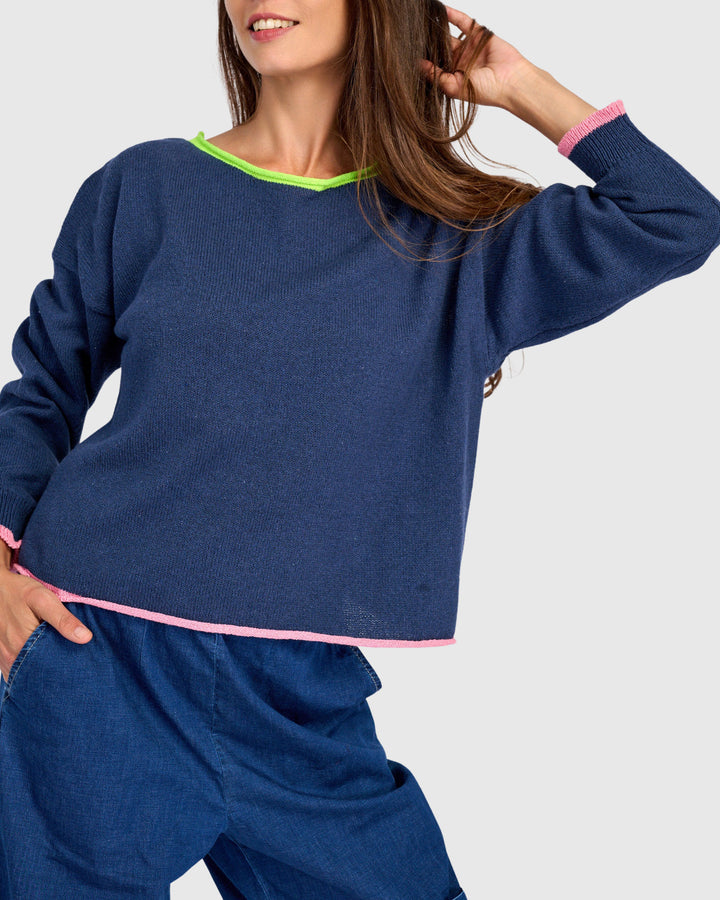 Pip Rollneck Pullover, Navy