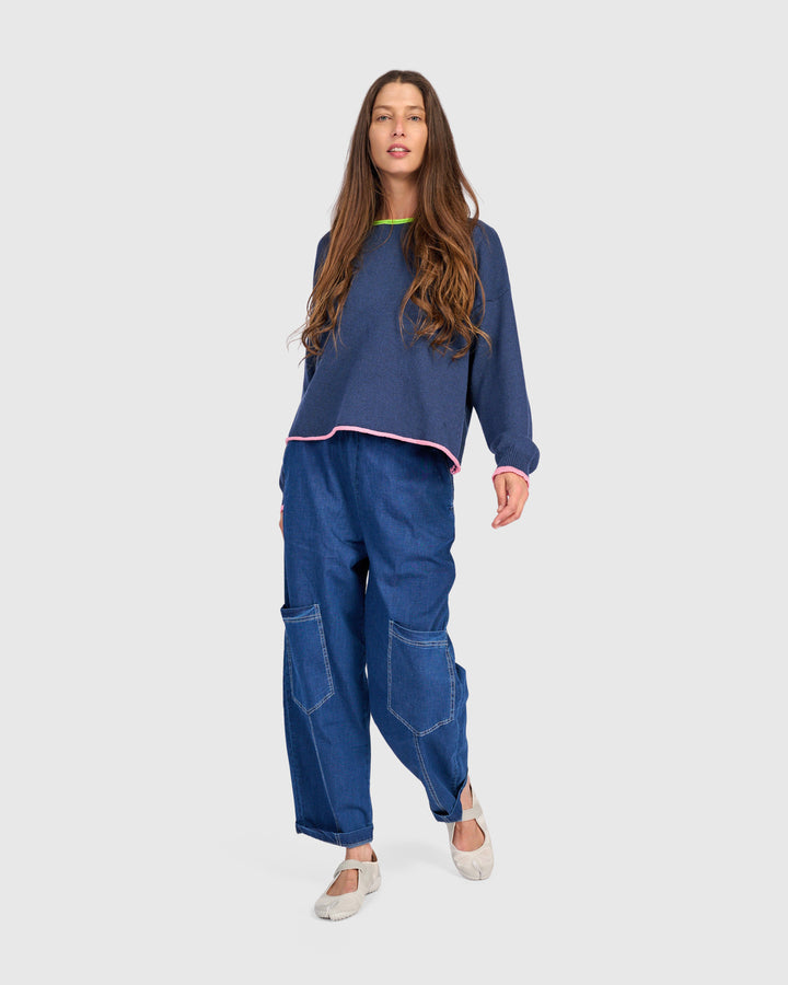 Pip Rollneck Pullover, Navy