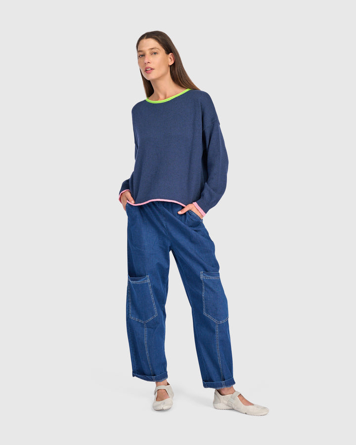 Pip Rollneck Pullover, Navy