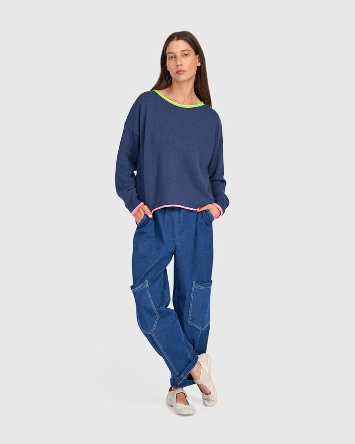 Pip Rollneck Pullover, Navy