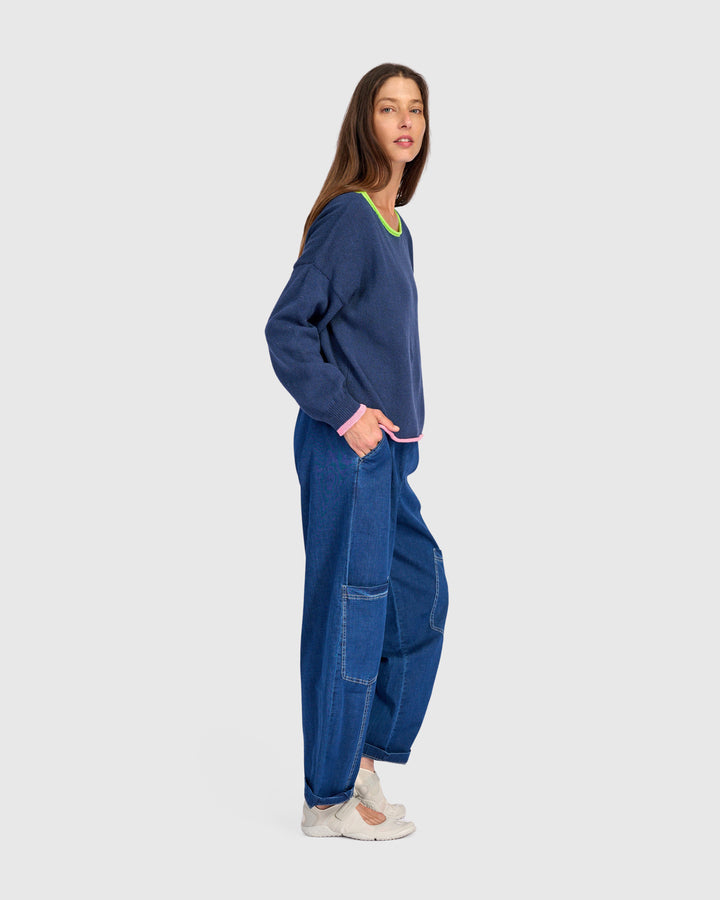 Pip Rollneck Pullover, Navy