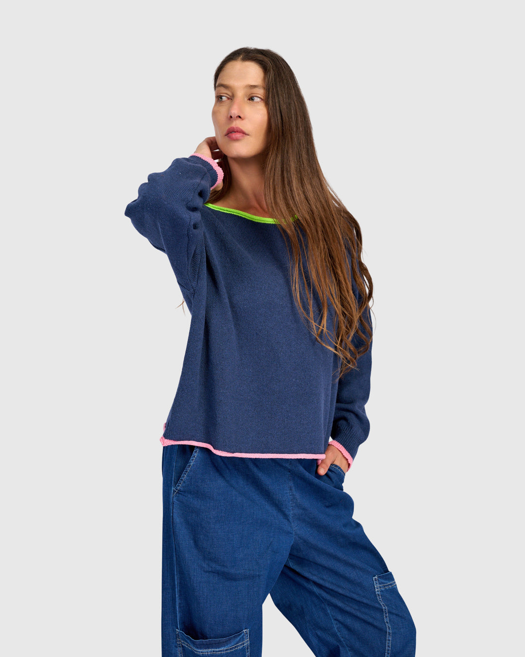 Pip Rollneck Pullover, Navy