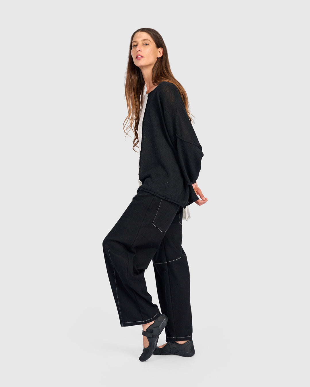 Loose Colorblock Sweater, Neutral Mix