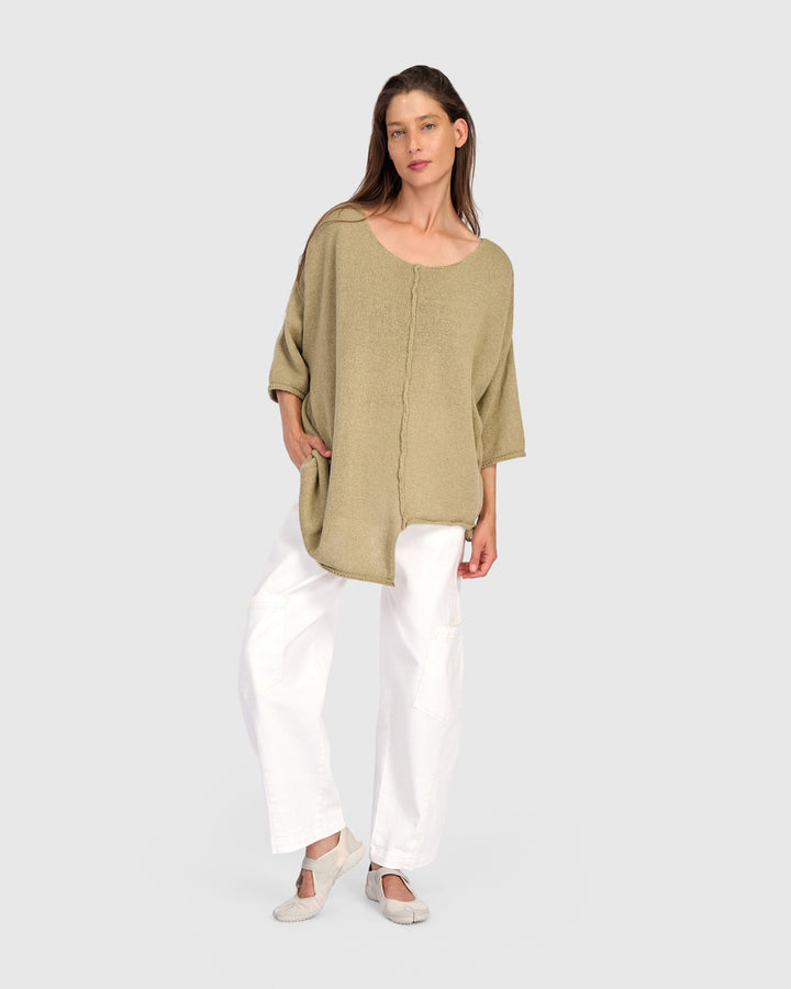 Attic Loose Sweater, Stone