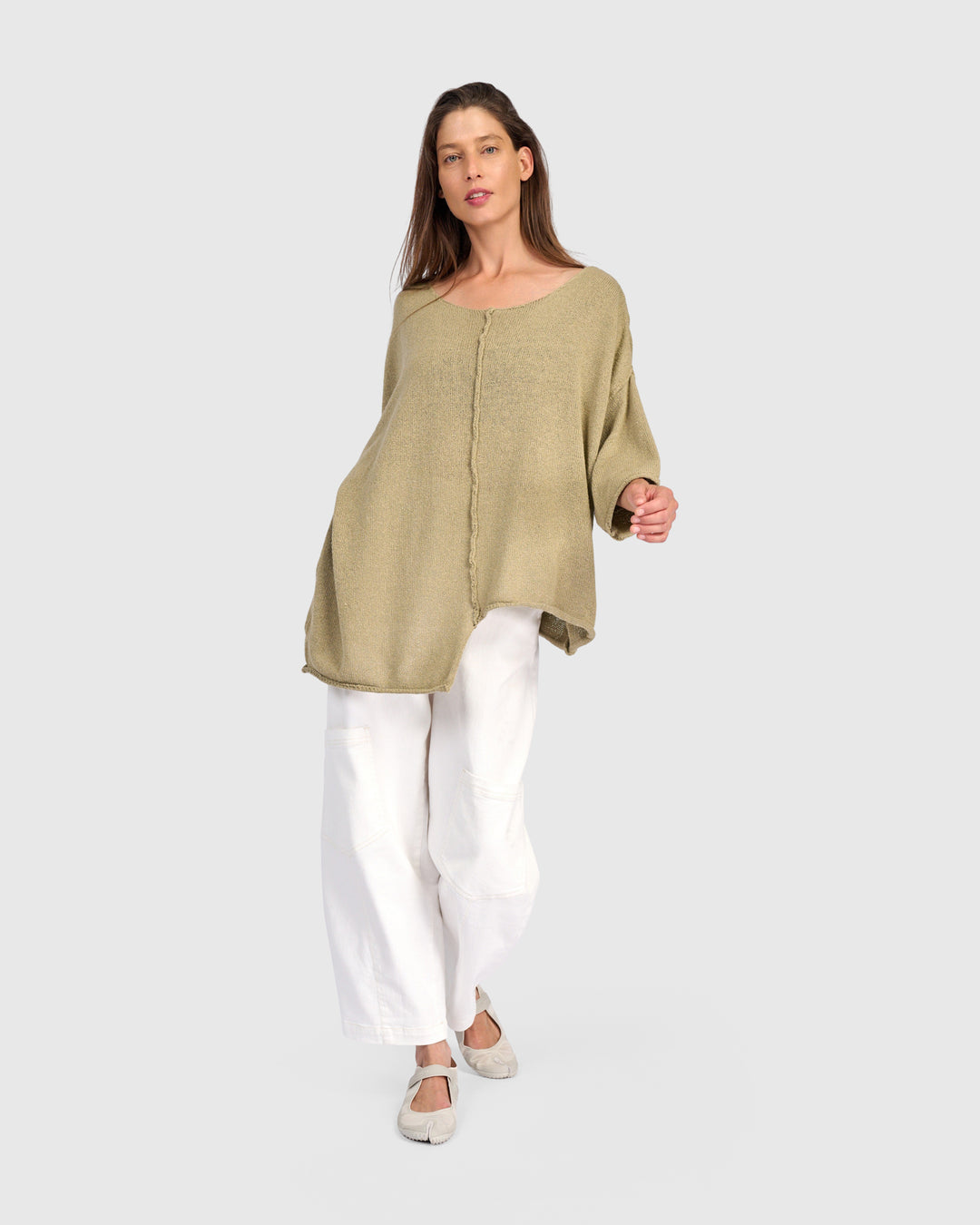 Attic Loose Sweater, Stone