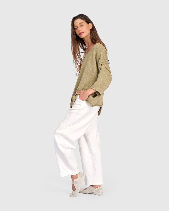 Attic Loose Sweater, Stone
