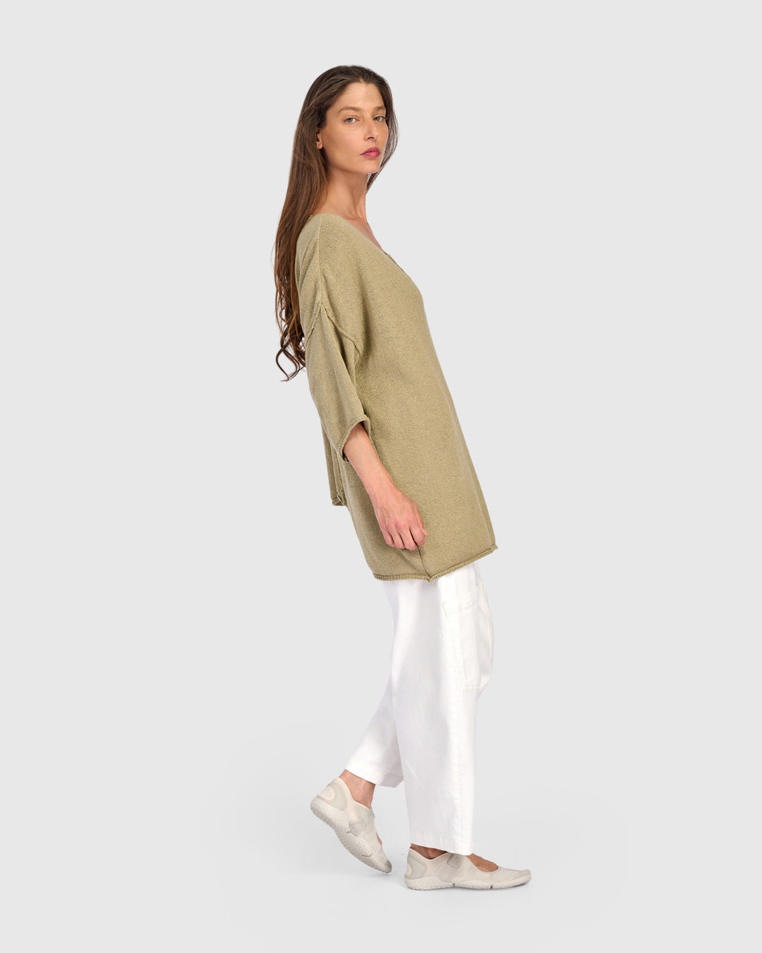 Attic Loose Sweater, Stone