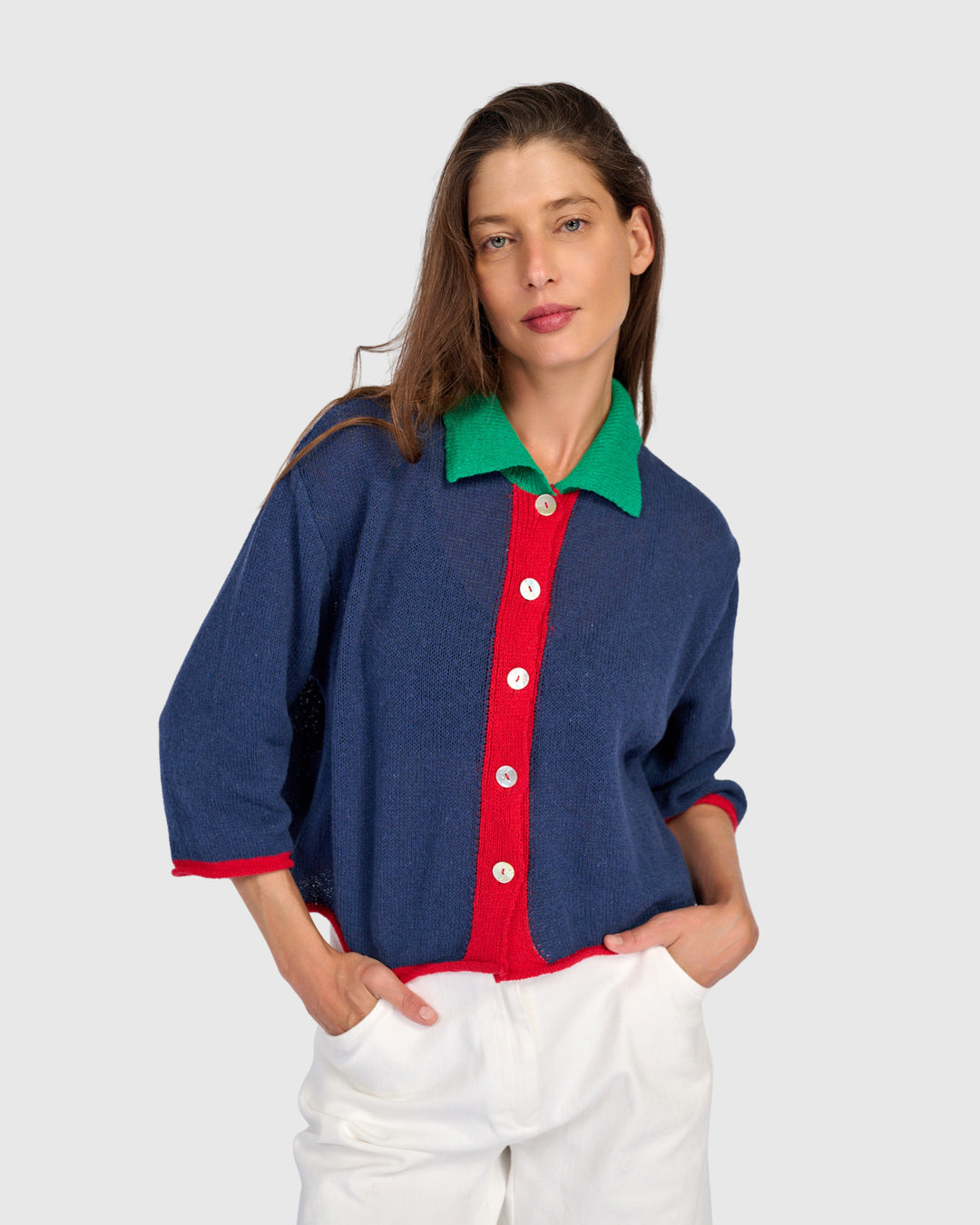 Coco Cardigan, Navy Mix