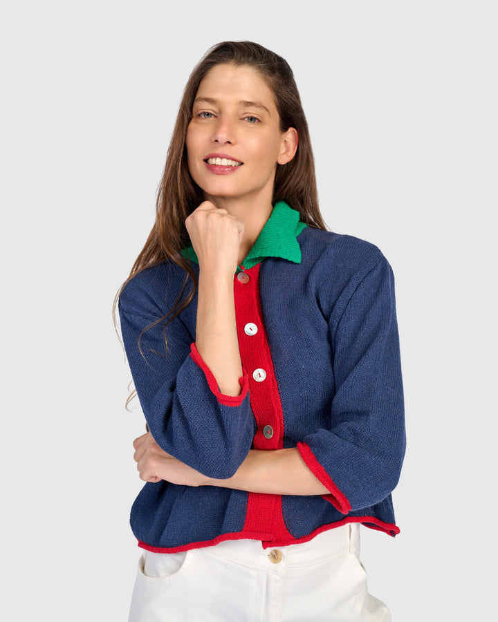 Coco Cardigan, Navy Mix