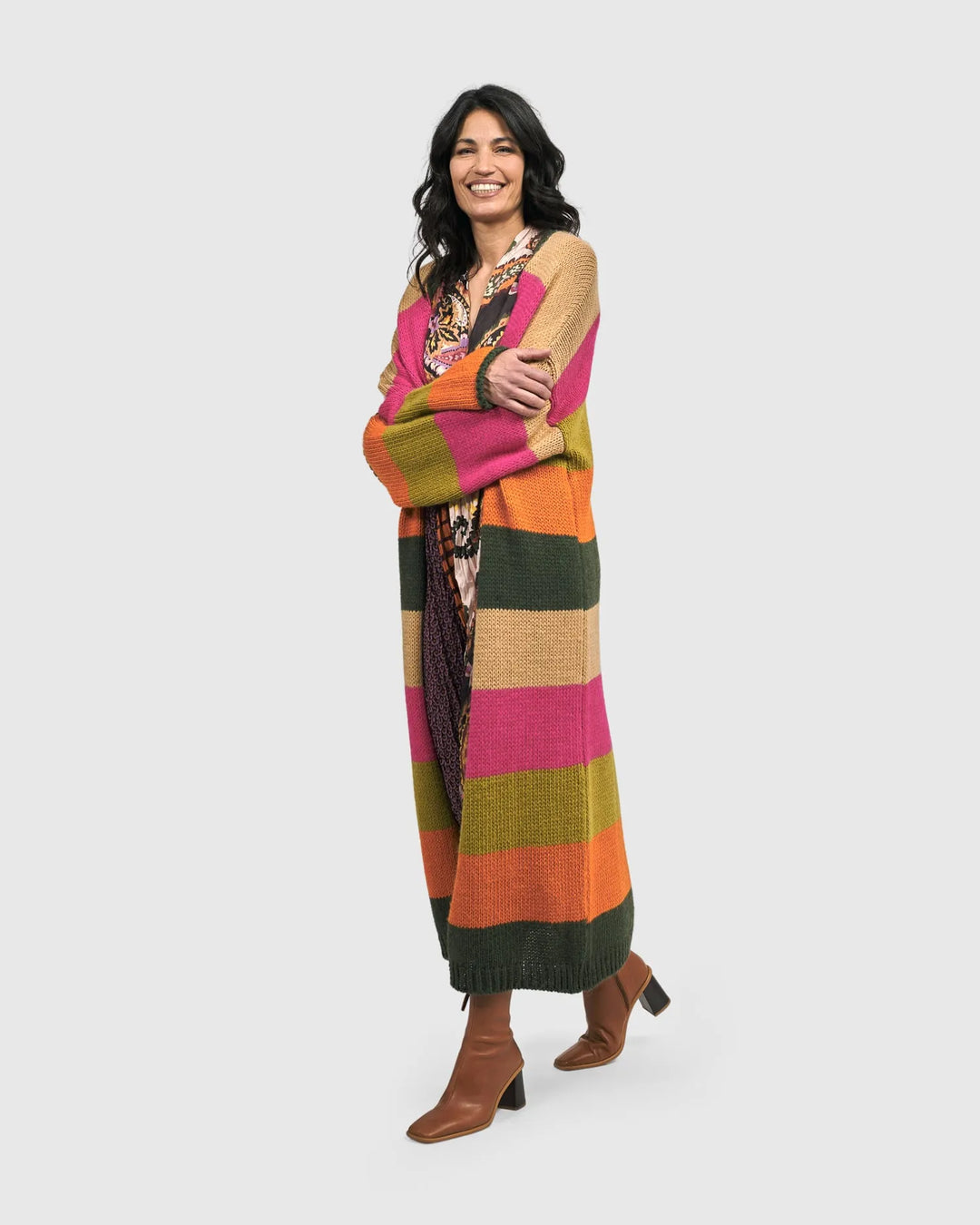 Jemima Maxi Cardigan, Stripes