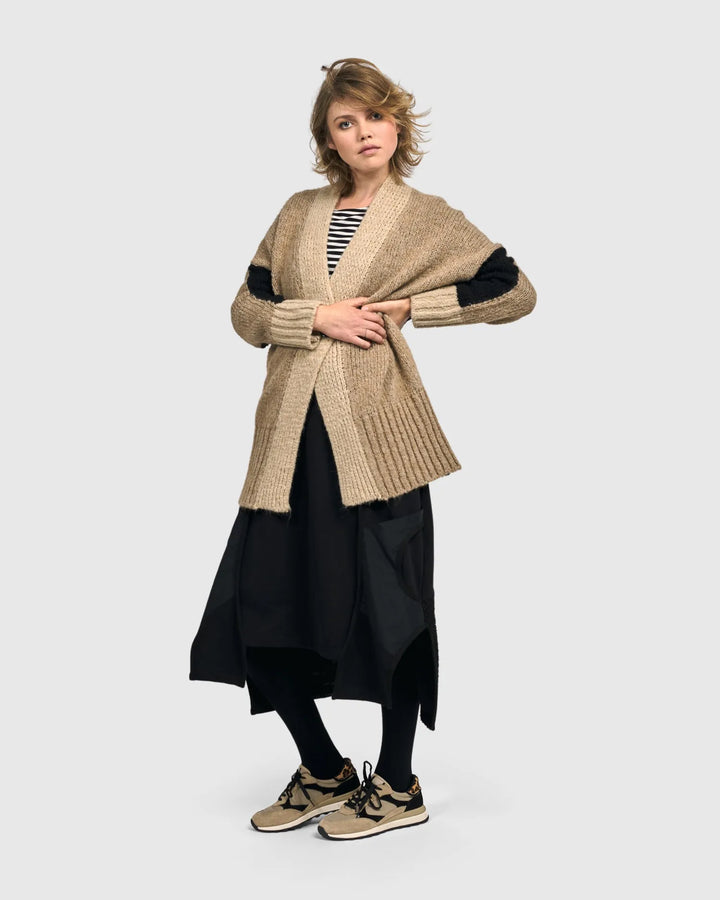 Beatnik Oversized Cardigan, Sand