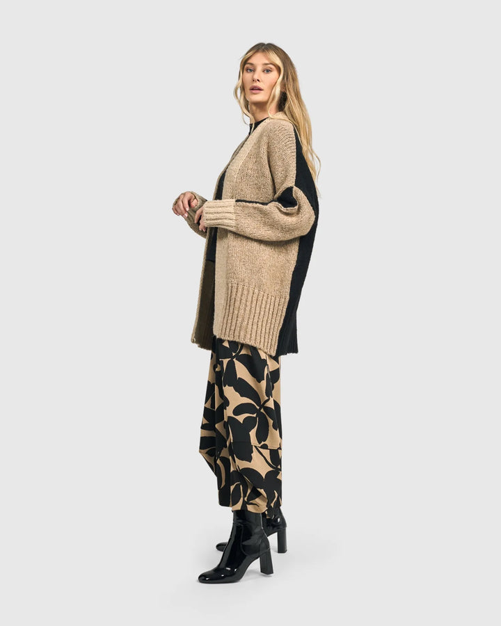 Beatnik Oversized Cardigan, Sand