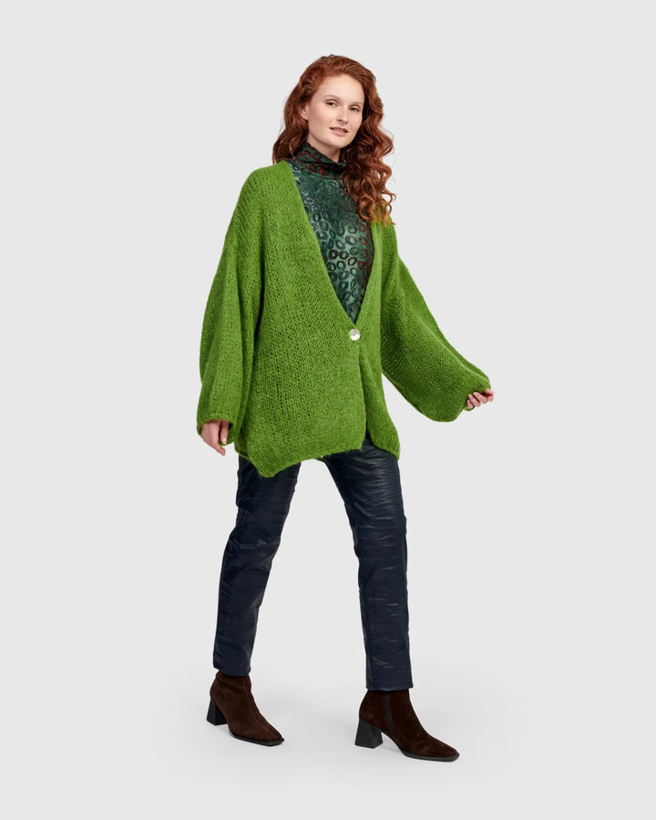 Edith Knit Cardigan, Green