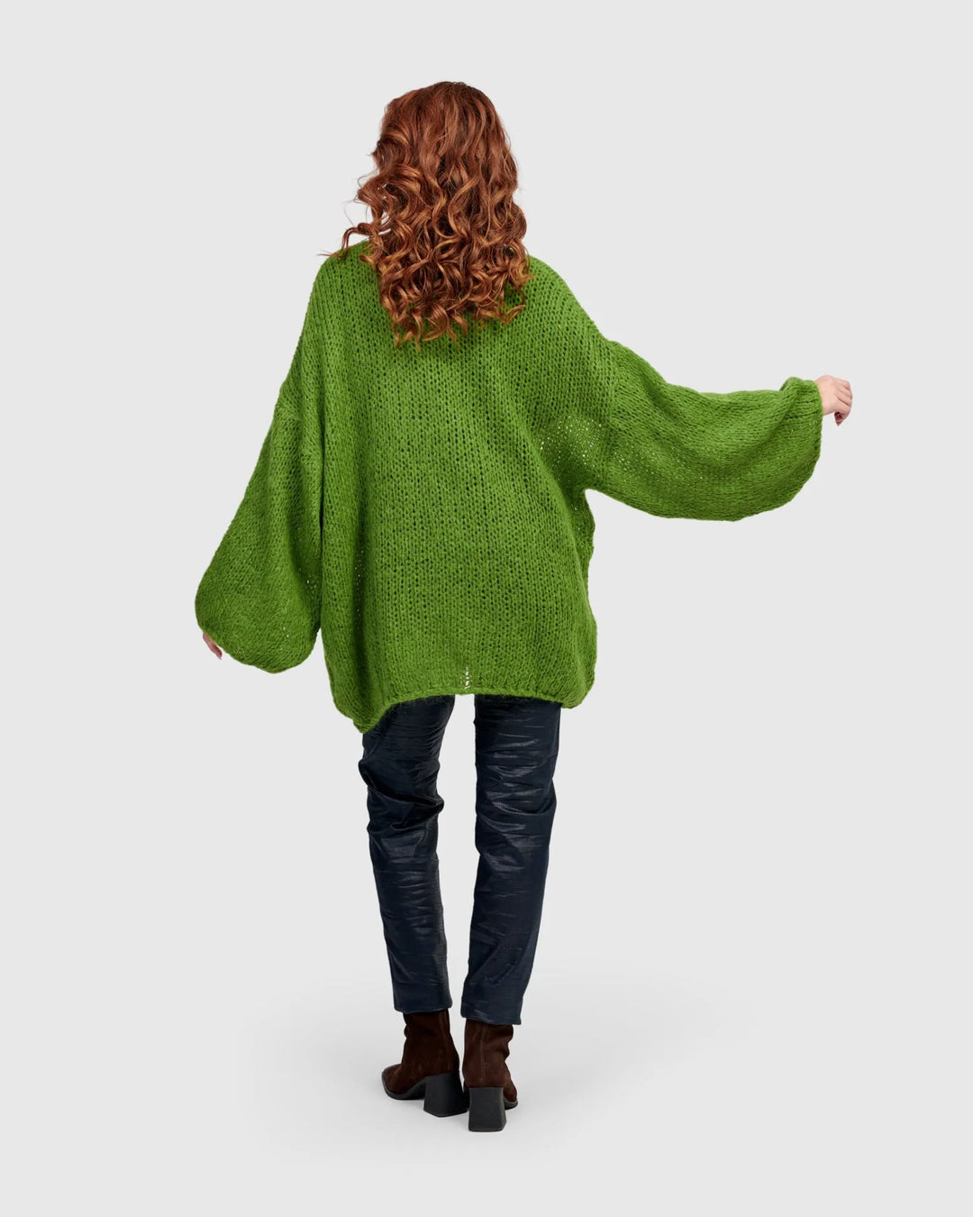 Edith Knit Cardigan, Green