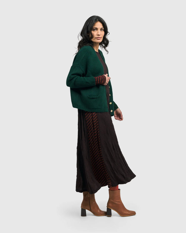 Diana Cropped Cardigan, Forest