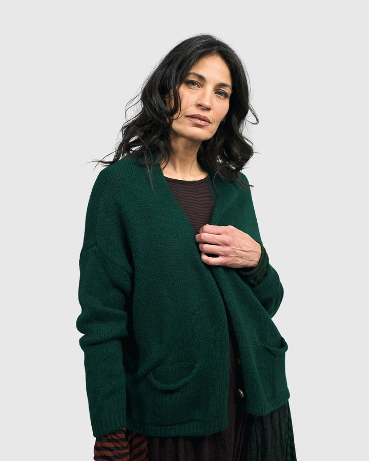 Diana Cropped Cardigan, Forest