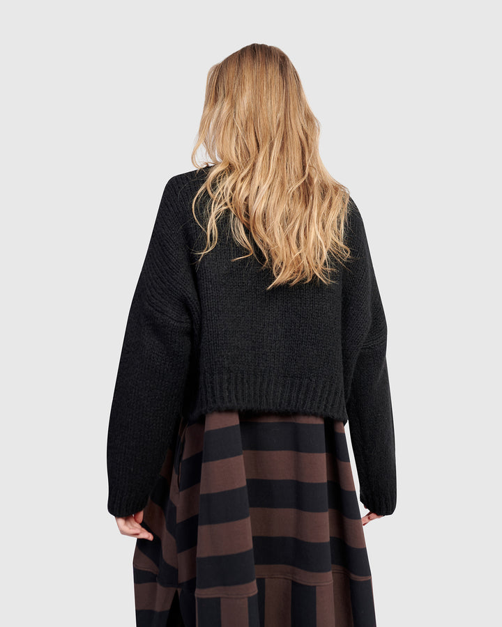 Trucker Cardigan, Black