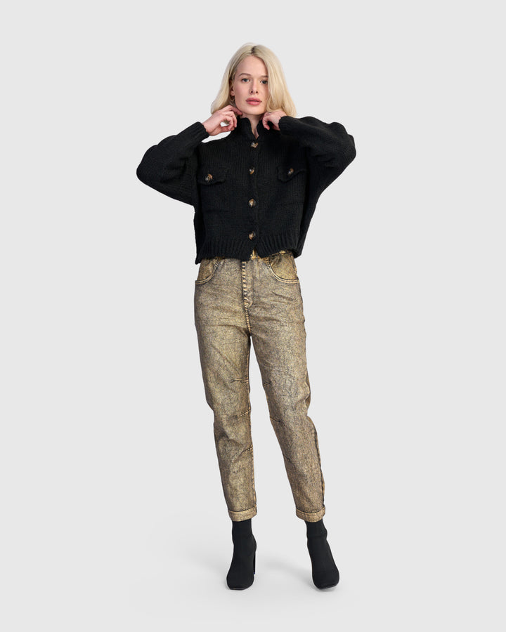 Trucker Cardigan, Black