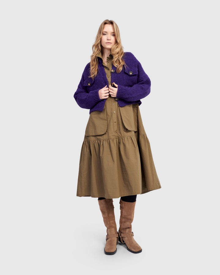 Urban Legion Cotton Shirtdress, Khaki