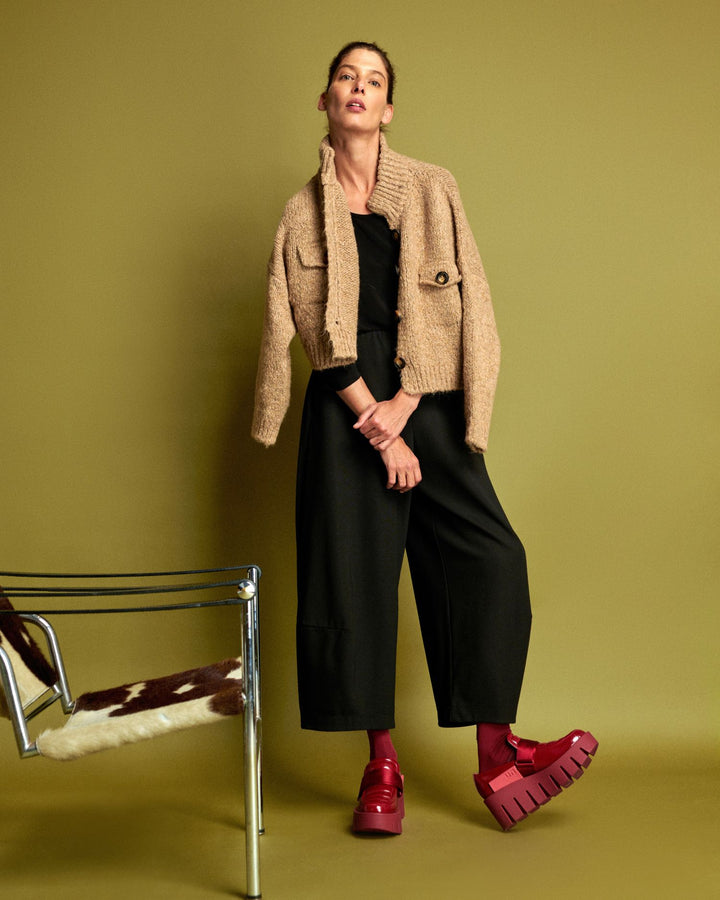 Loft Terry Lantern Pants, Black