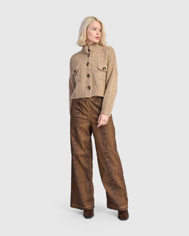 Trucker Cardigan, Sand
