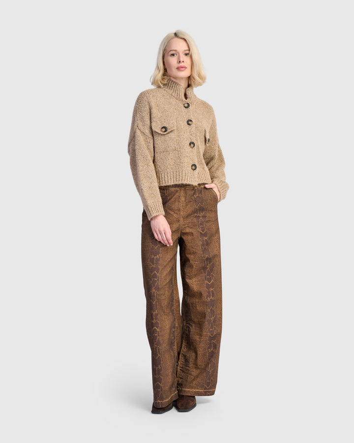 Trucker Cardigan, Sand