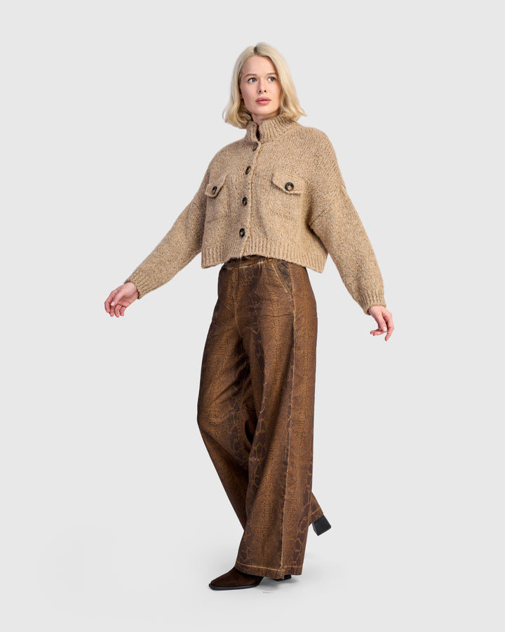 Trucker Cardigan, Sand