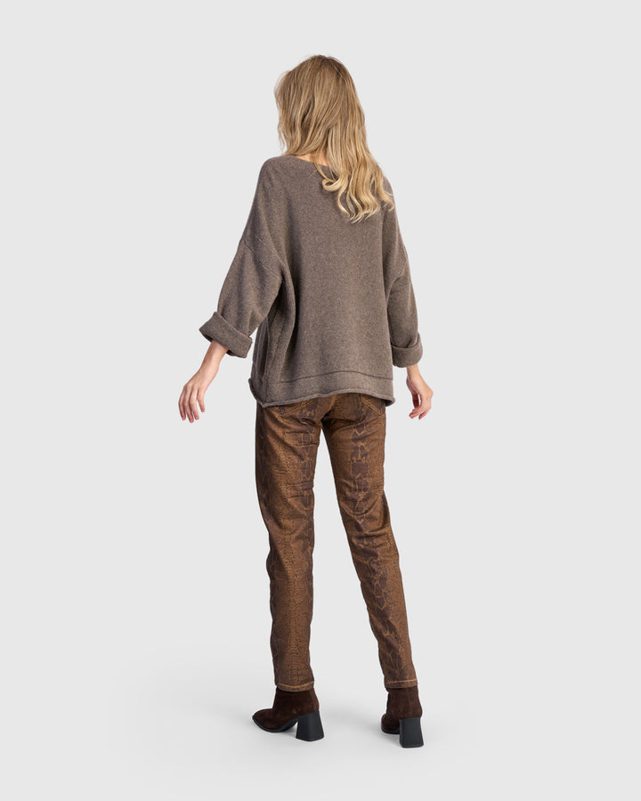 Basis Pullover Sweater, Brown