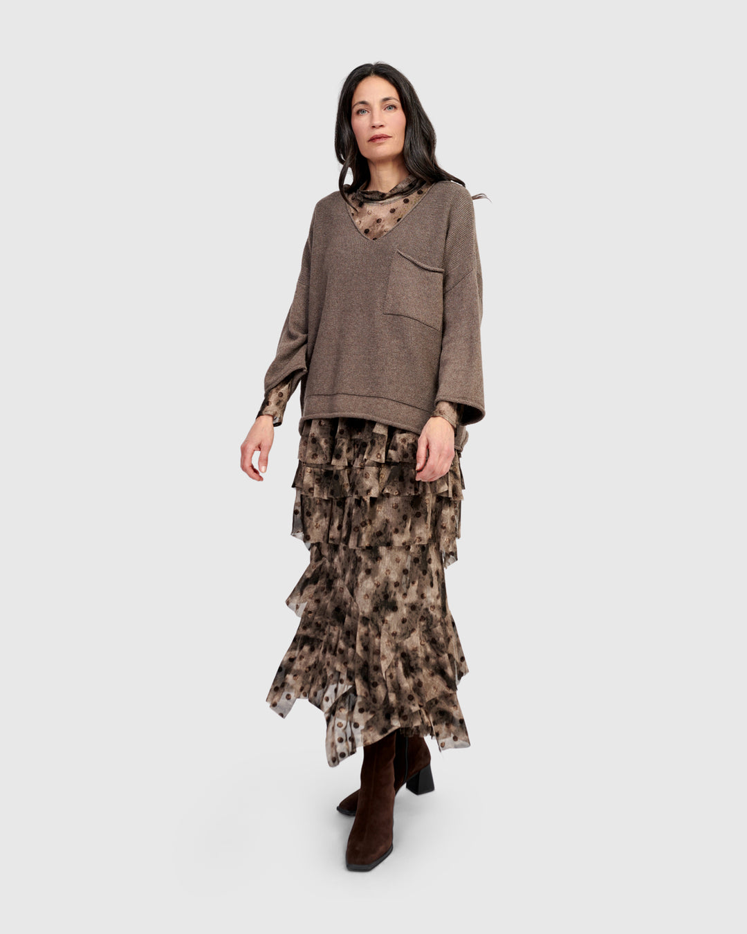 Basis Pullover Sweater, Brown