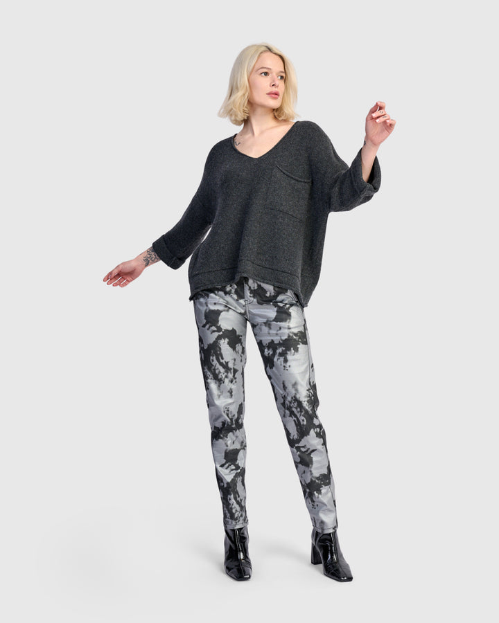 Splatter Iconic Stretch Jeans, Fog