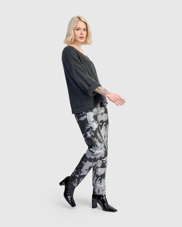 Splatter Iconic Stretch Jeans, Fog